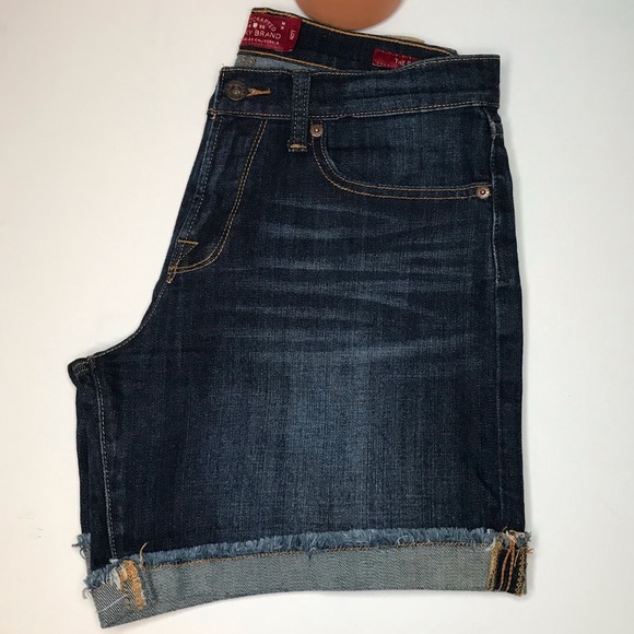 Lucky Brand High-Rise Raw Hem Jean Shorts - 27 - Picture 7 of 17